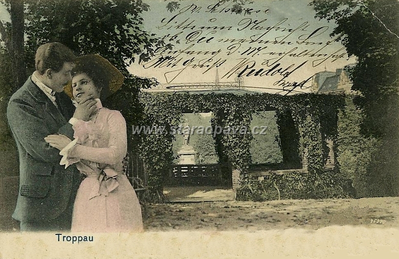POH.OP.SADSVO10-3.SI.jpg - Hudební pavilón na Ptačím vrchu vybudovany v roce 1897 na pohlednici z počátku 20.století.